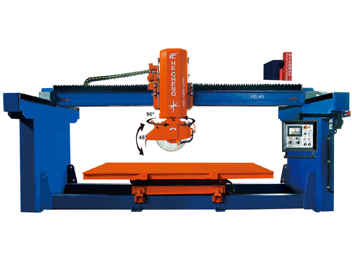 橋式切石機(jī)(一體型,主機(jī)旋轉(zhuǎn)帶傾斜,臺(tái)車360度)HC-450/600B